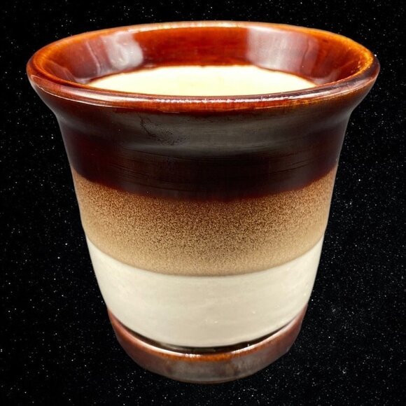 Hand Crafted CPD Natural White Clay Art Pottery Small Planter 4”T 4”W - Picture 3 of 6